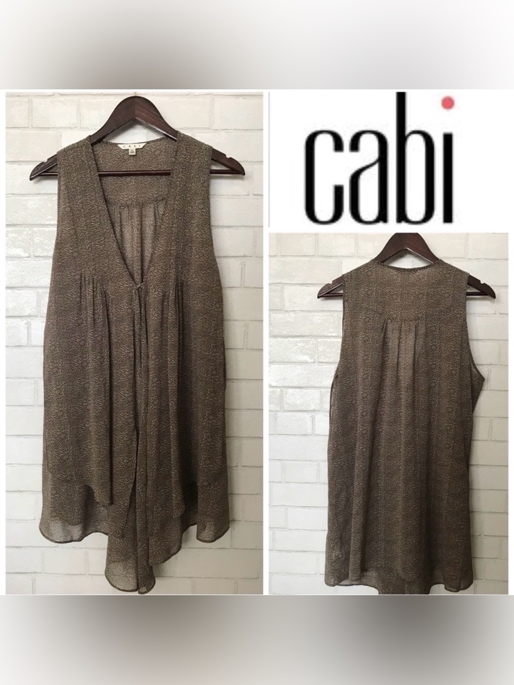 CAbi #365 Sleeveless V-Neck Tunic Large